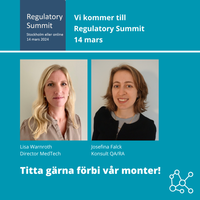 Lisa och Josefina till Regulatory Summit 3